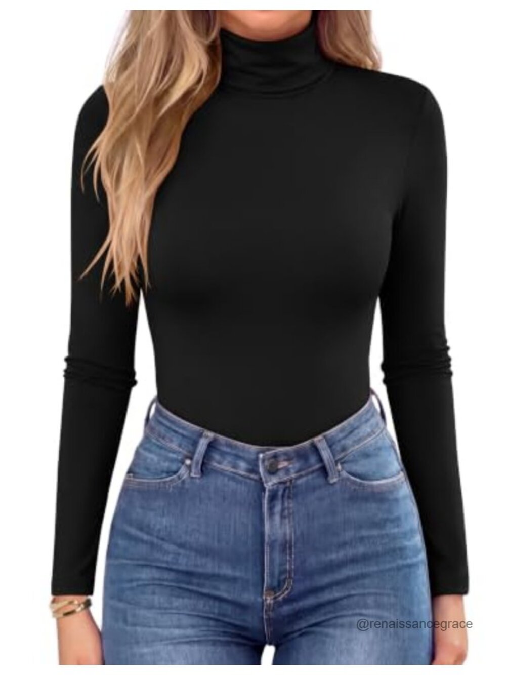 Women's Turtleneck Long Sleeve Lightweight Base Layer Top